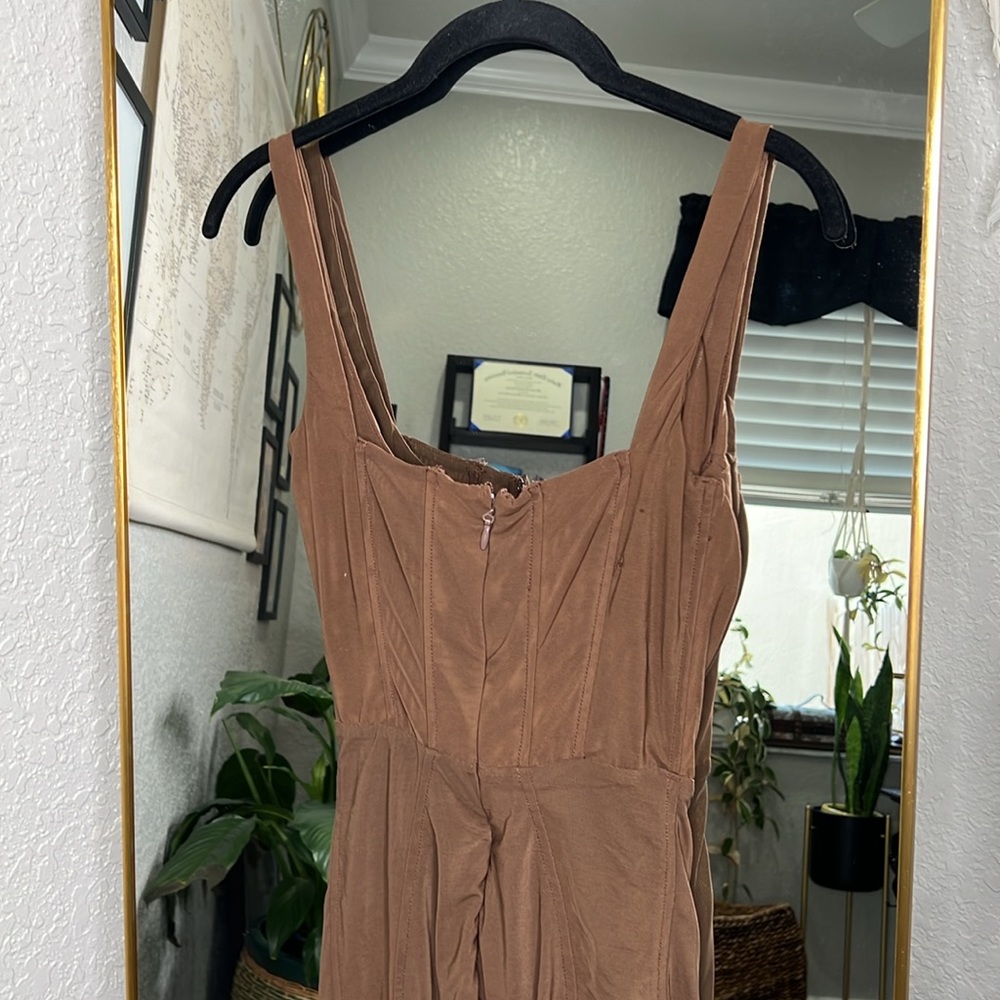 HOUSE OF CB 'Simona' Chocolate Lace Up Corset Midi Dress NWOT - Picture 9 of 9